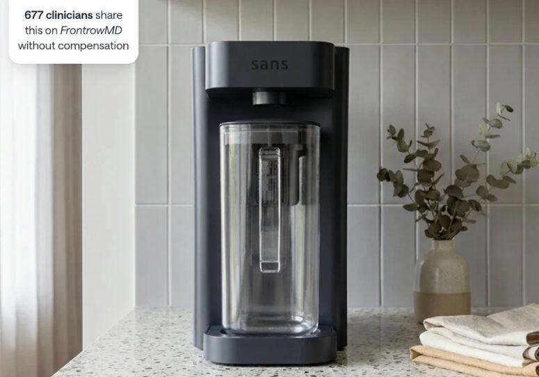 Sans Water Purifier in the dark Midnight colorway